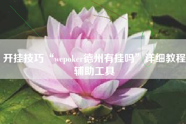 开挂技巧“wepoker德州有挂吗”详细教程辅助工具