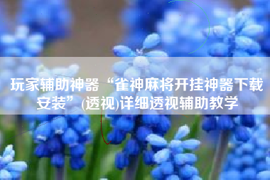 玩家辅助神器“雀神麻将开挂神器下载安装	”(透视)详细透视辅助教学