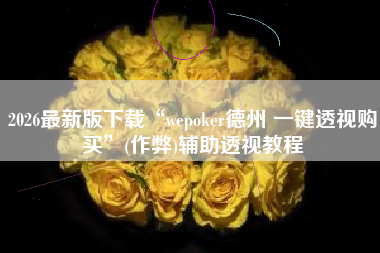 2026最新版下载“wepoker德州 一键透视购买	”(作弊)辅助透视教程