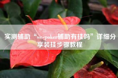 实测辅助“we-poker辅助有挂吗	”详细分享装挂步骤教程