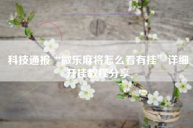 科技通报“微乐麻将怎么看有挂”详细开挂教程分享