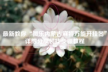 最新教你“微乐内蒙古麻将万能开挂器”详细分享装挂步骤教程