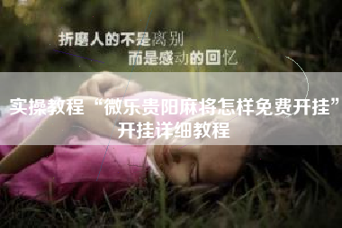 实操教程“微乐贵阳麻将怎样免费开挂”开挂详细教程