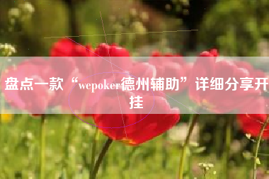 盘点一款“wepoker德州辅助”详细分享开挂