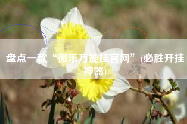 盘点一款“微乐万能挂官网”(必胜开挂神器)