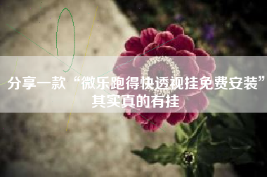分享一款“微乐跑得快透视挂免费安装”其实真的有挂