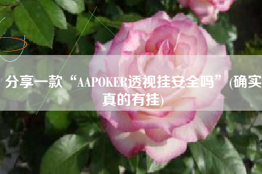 分享一款“AAPOKER透视挂安全吗	”(确实真的有挂)