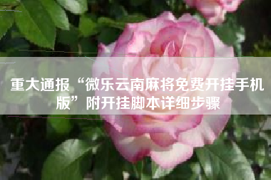 重大通报“微乐云南麻将免费开挂手机版	”附开挂脚本详细步骤