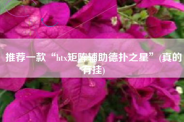 推荐一款“htx矩阵辅助德扑之星”(真的有挂)
