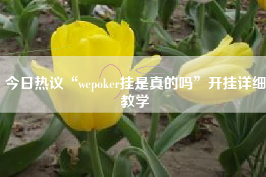 今日热议“wepoker挂是真的吗	”开挂详细教学