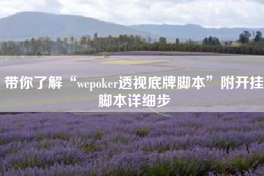 带你了解“wepoker透视底牌脚本	”附开挂脚本详细步