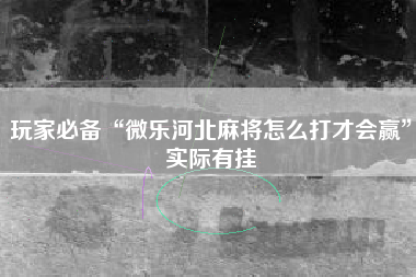 玩家必备“微乐河北麻将怎么打才会赢”实际有挂