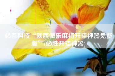 必备科技“陕西微乐麻将开挂神器免费版”(必胜开挂神器)