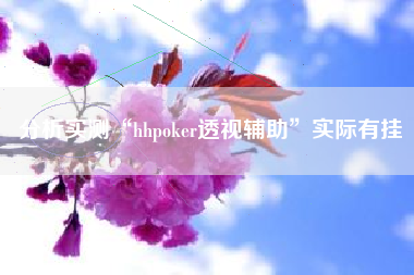 分析实测“hhpoker透视辅助	”实际有挂