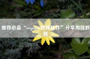 推荐必备“wepoker透视软件”分享用挂教程
