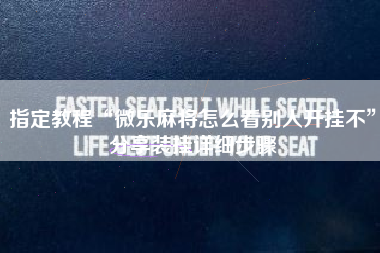 指定教程“微乐麻将怎么看别人开挂不”分享装挂详细步骤